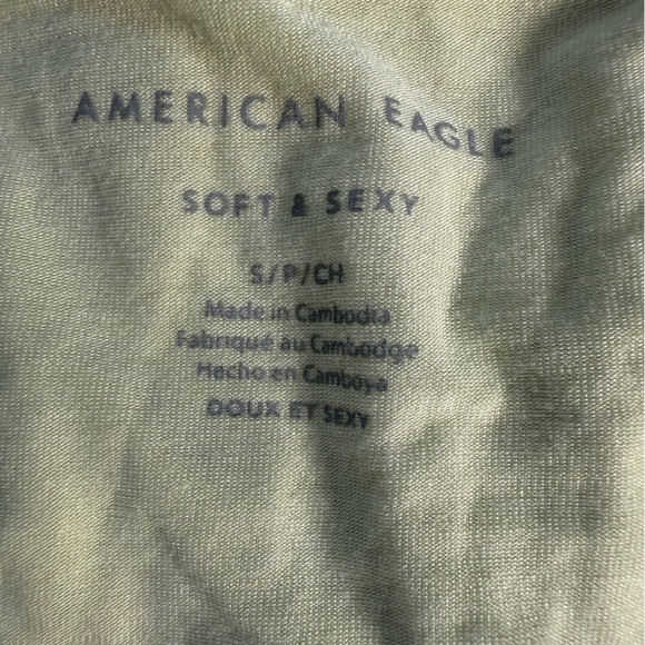 American Eagle Soft & Sexy Green Short Sleeve T-Shirt Small NWT pastel - Picture 5 of 7
